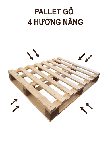 Pallet gỗ 4 hướng nâng tải trọng 1.5 tấn 四向起重1.5吨木托盘